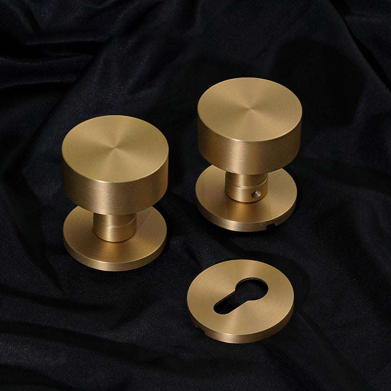 Silent Room Door Lock - Solid Brass Interior Knob for Living Rooms, Bedrooms & Bathrooms