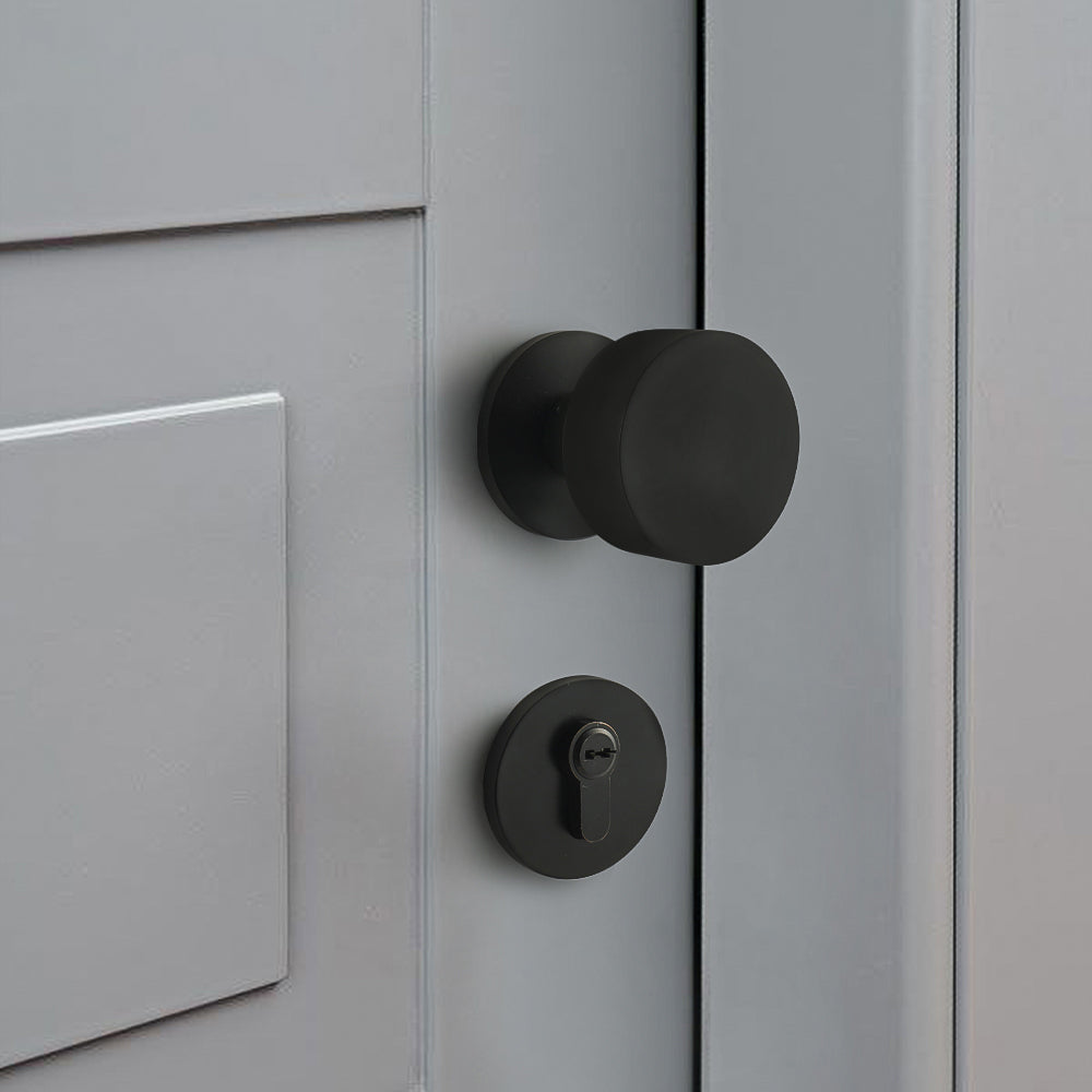 Silent Room Door Lock - Solid Brass Interior Knob for Living Rooms, Bedrooms & Bathrooms