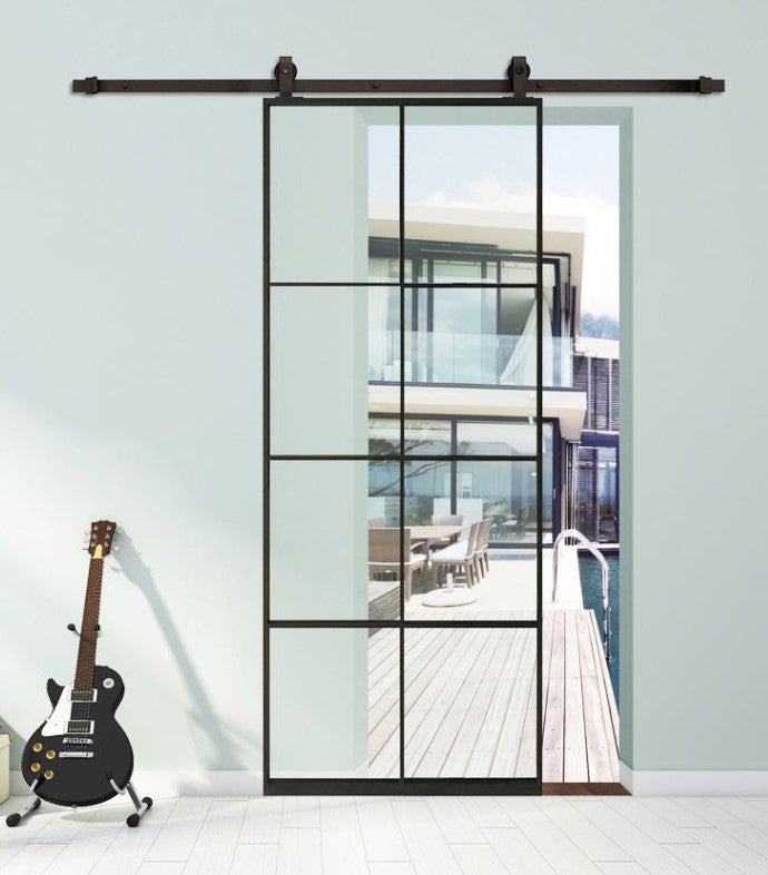 Ultra-Narrow Aluminum Alloy Glass Barn Door Track