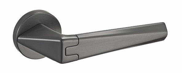 Brass Door Lever Set - Mid-Century Modern Design for Home Offices