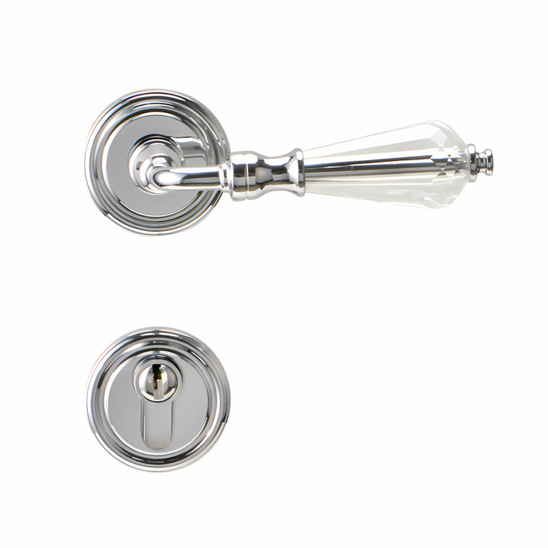 French Style Gold Door Lock Set with Crystal Handle