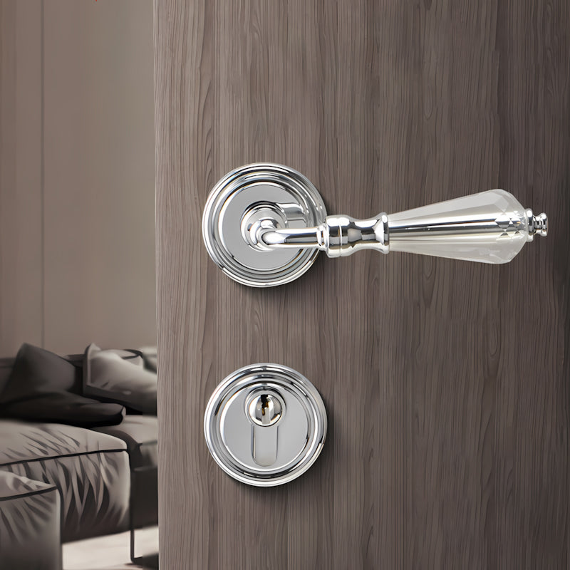 French Style Gold Door Lock Set with Crystal Handle