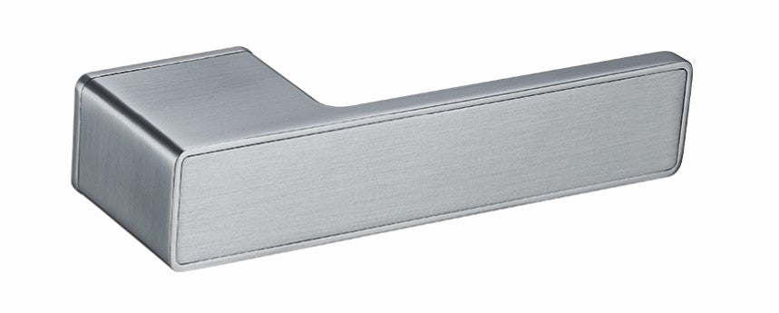 Luxury Brushed Brass Door Handle with Lock for Bedroom or Bathroom