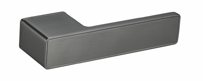 Luxury Brushed Brass Door Handle with Lock for Bedroom or Bathroom