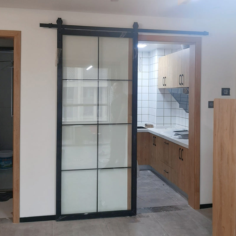 Ultra-Narrow Aluminum Alloy Glass Barn Door Track