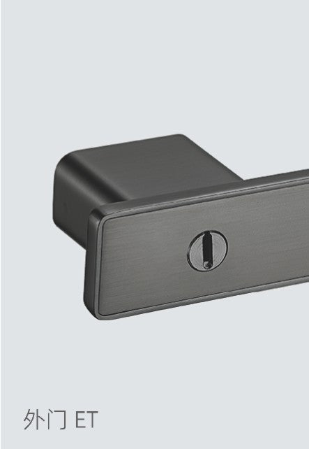 Matte Black Door Handle Set - Modern Interior Privacy Lock for Bedrooms