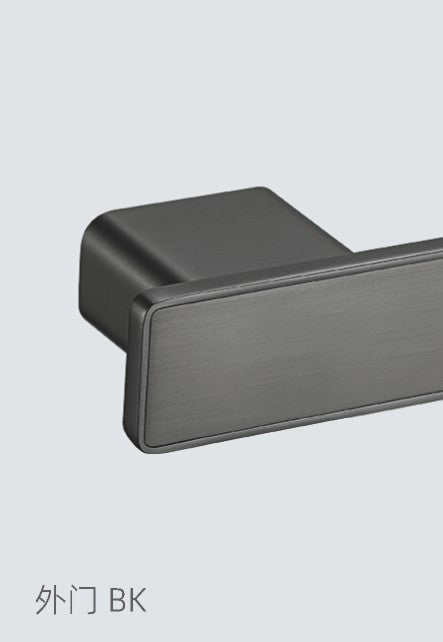 Matte Black Door Handle Set - Modern Interior Privacy Lock for Bedrooms