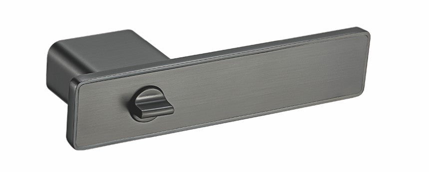 Matte Black Door Handle Set - Modern Interior Privacy Lock for Bedrooms