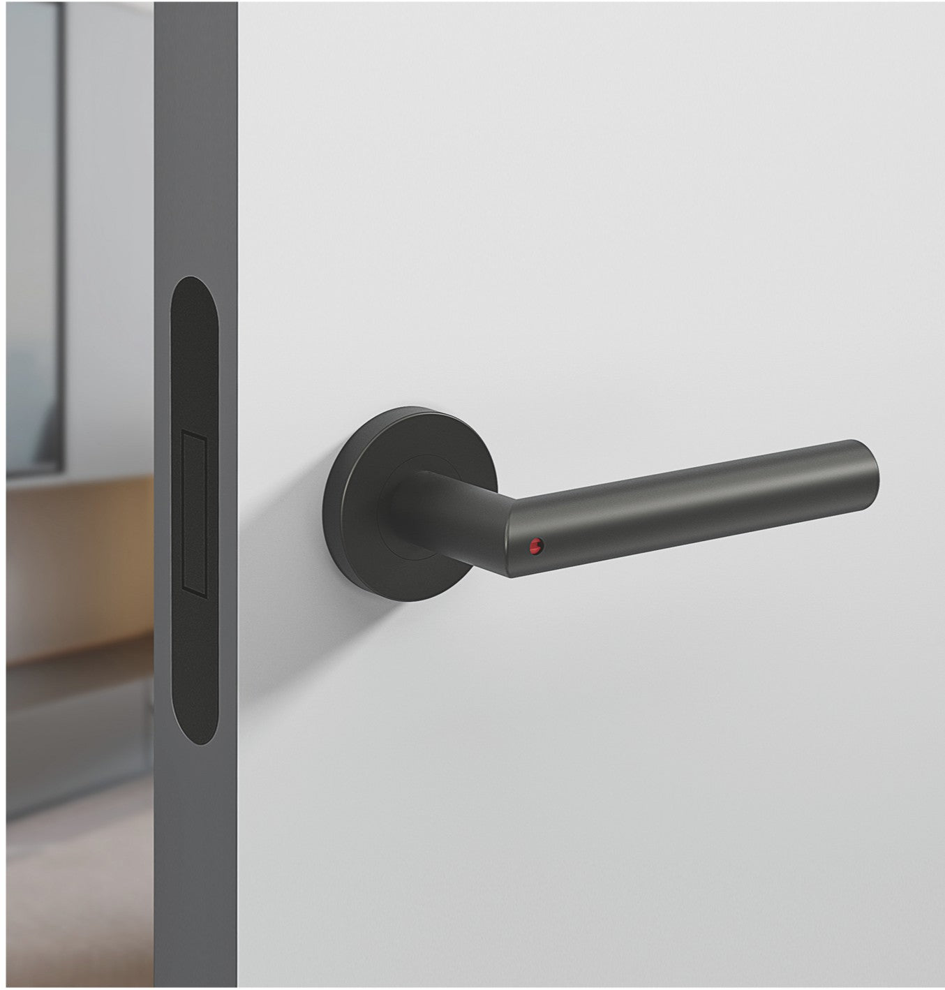 Modern Brass Door Handle - Sleek Design for Luxury Homes and Apartments - Interior Room Privacy Lockset