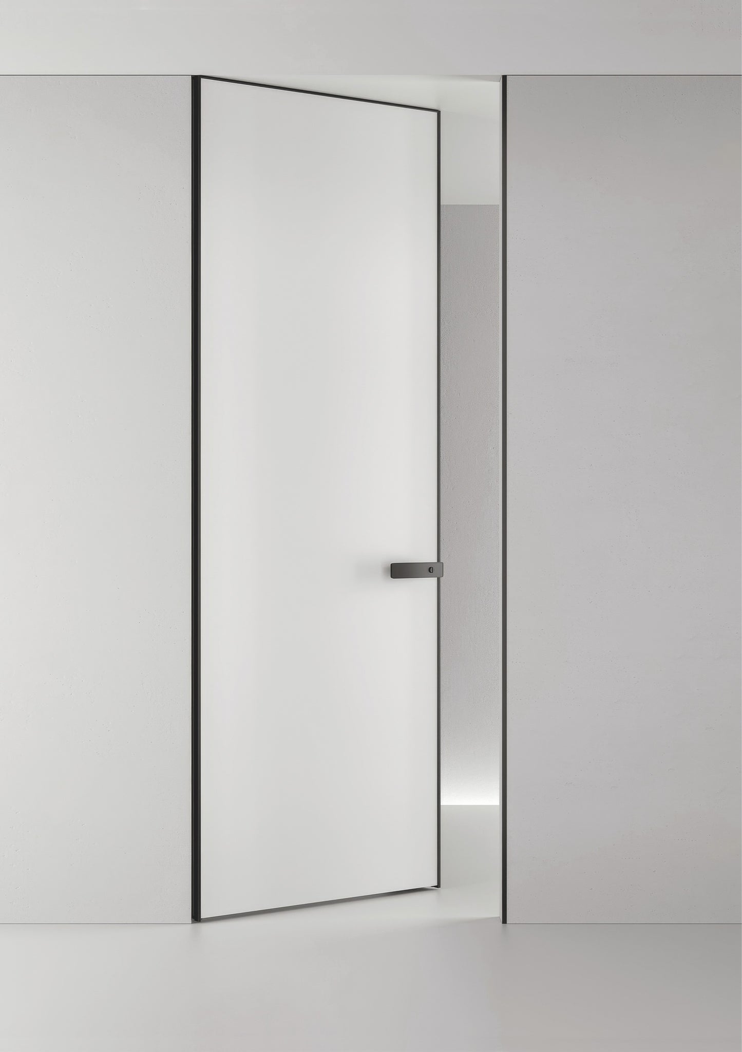 Matte Black Door Handle Set - Modern Interior Privacy Lock for Bedrooms