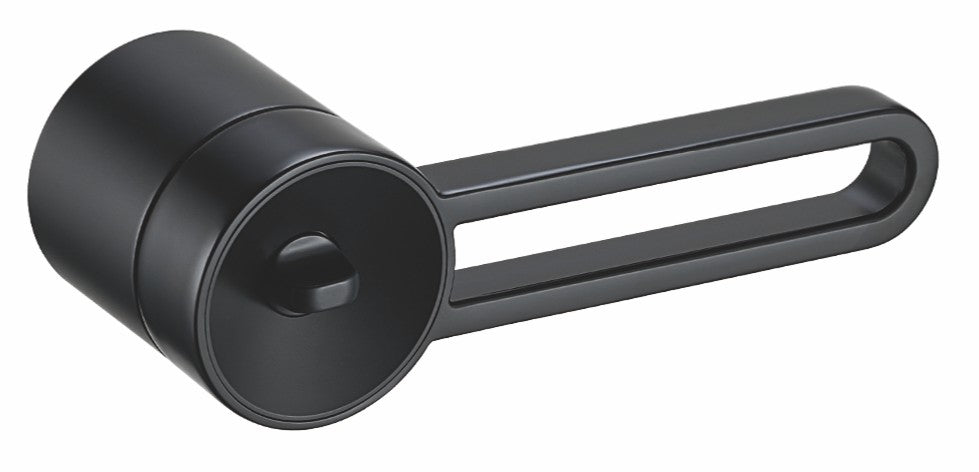Brushed Nickel Door Handle with Round Lever - Sleek Bathroom Door Lock
