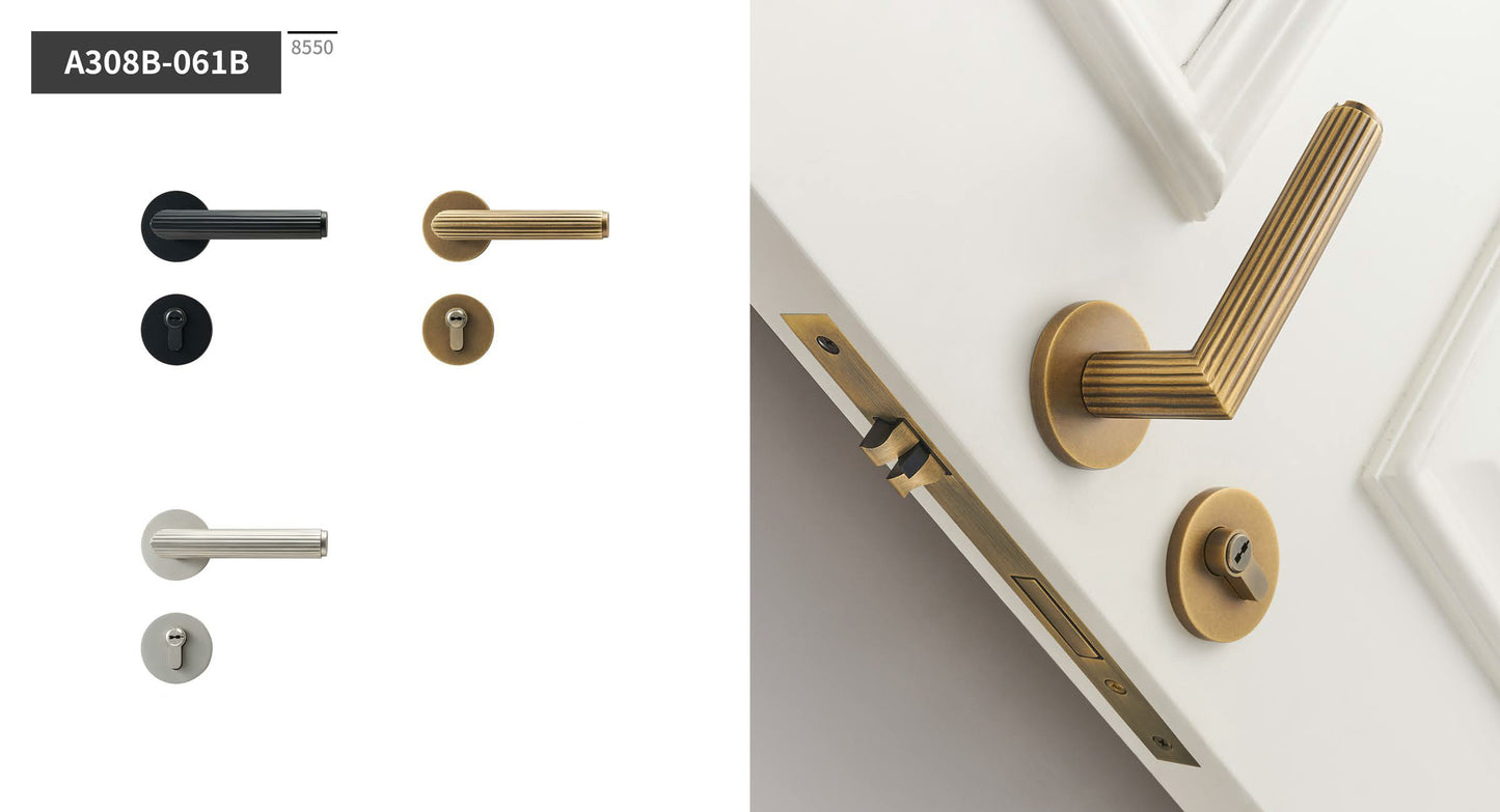 Full Brass Scandinavian Style Cabinet Pull Handles