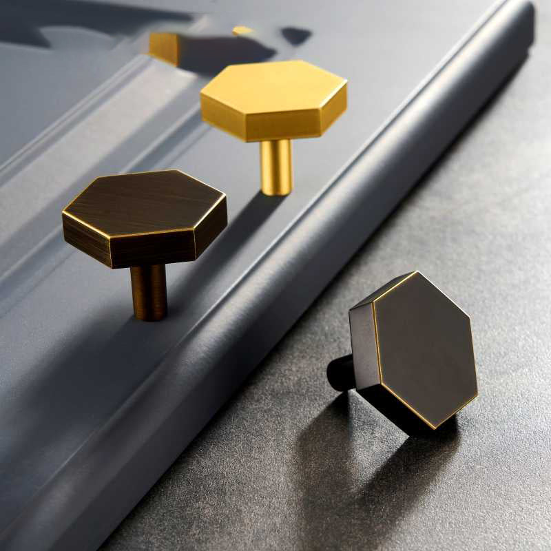 Full Brass Scandinavian Style Cabinet Pull Handles