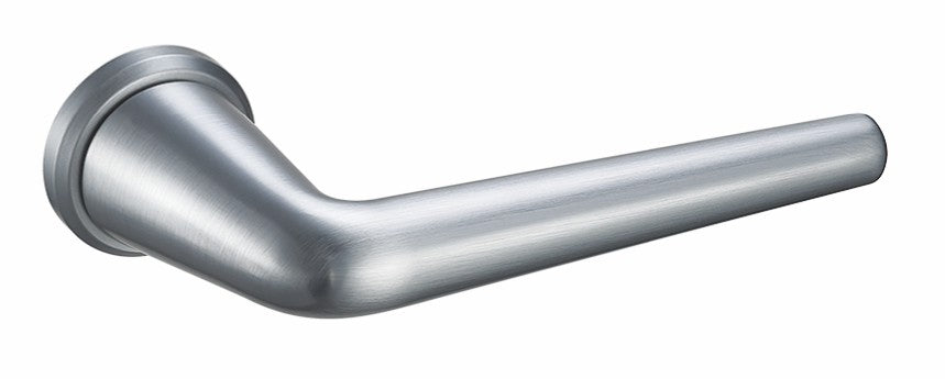 Satin Brass Door Handle Set - Modern Privacy Lock for Home Interiors