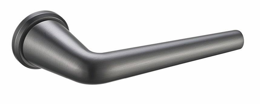 Satin Brass Door Handle Set - Modern Privacy Lock for Home Interiors