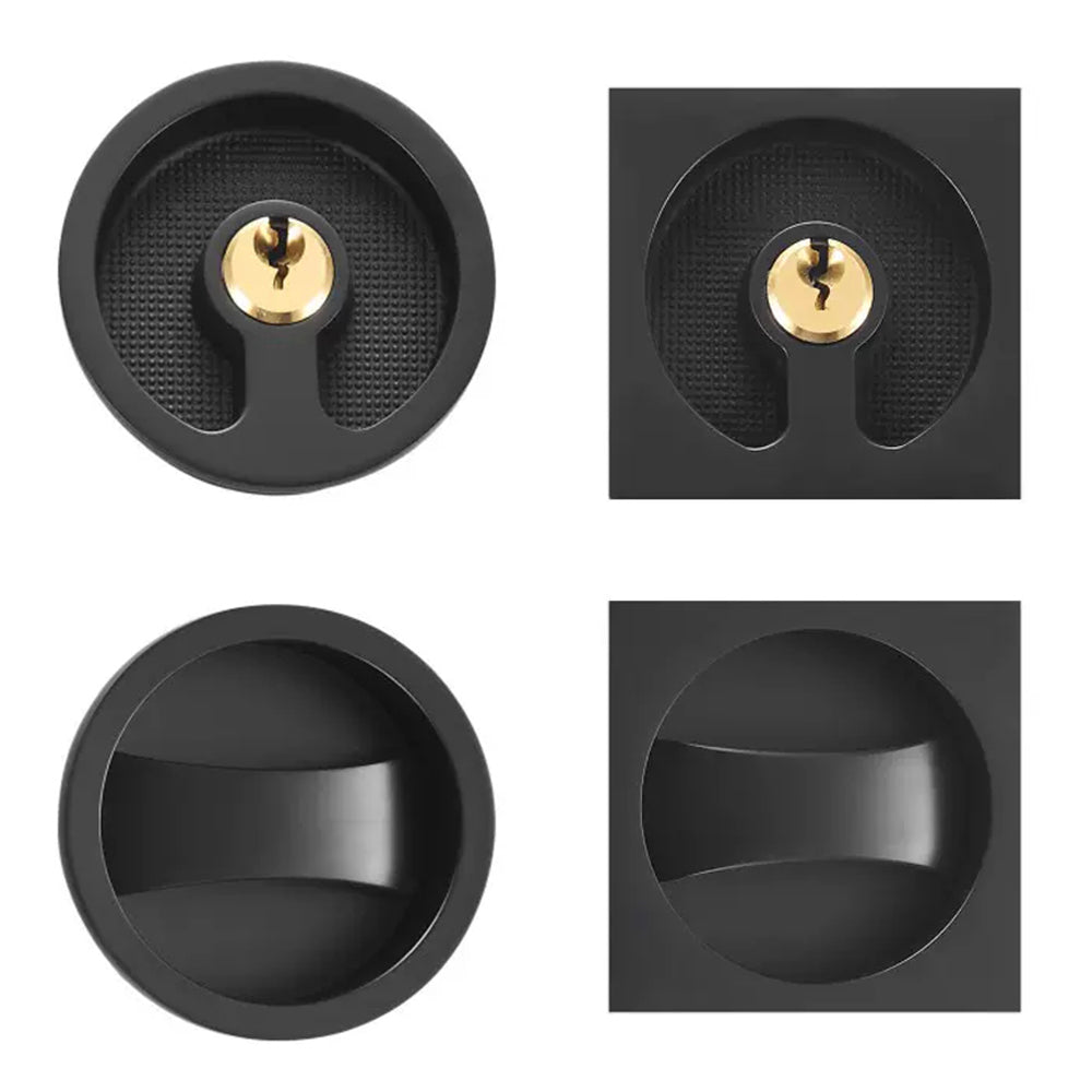 Sliding Door Lock - Hidden Embedded Double Hook for Kitchen & Bathroom Wooden Doors