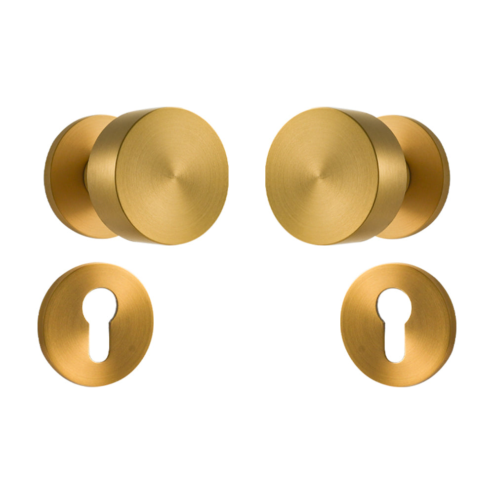 Silent Room Door Lock - Solid Brass Interior Knob for Living Rooms, Bedrooms & Bathrooms