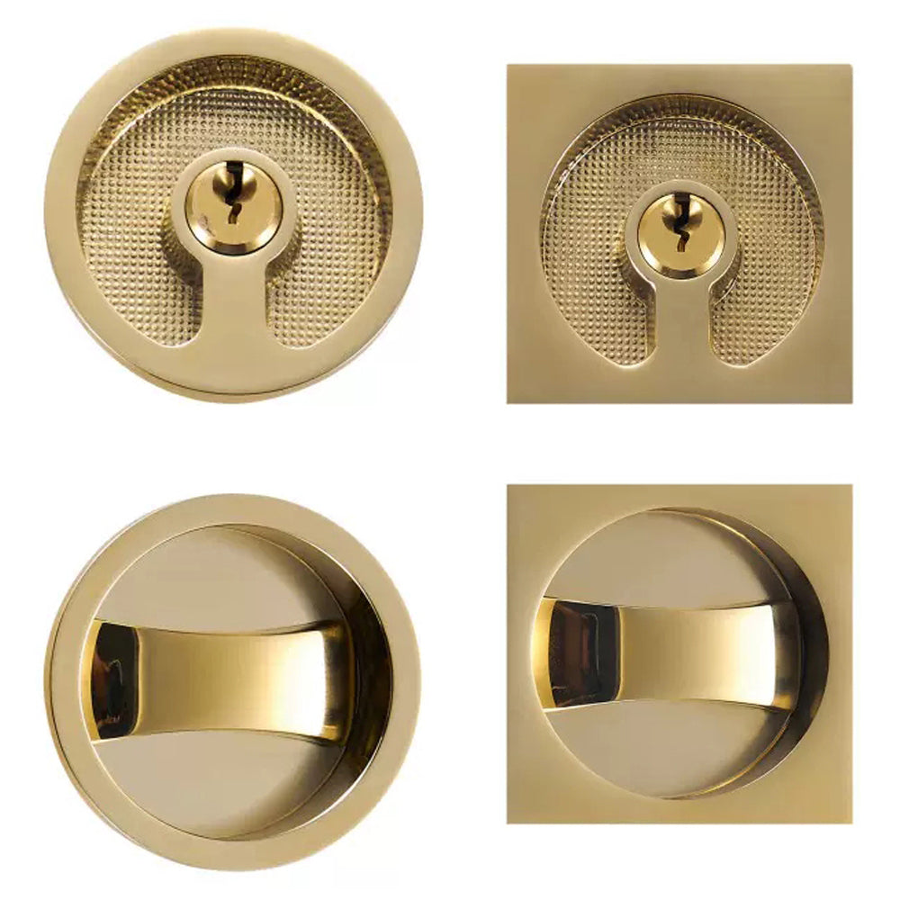 Sliding Door Lock - Hidden Embedded Double Hook for Kitchen & Bathroom Wooden Doors
