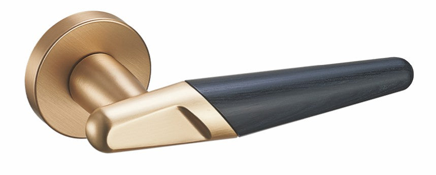 Minimalist Brass Door Handle - Keyless Entry for Office Doors