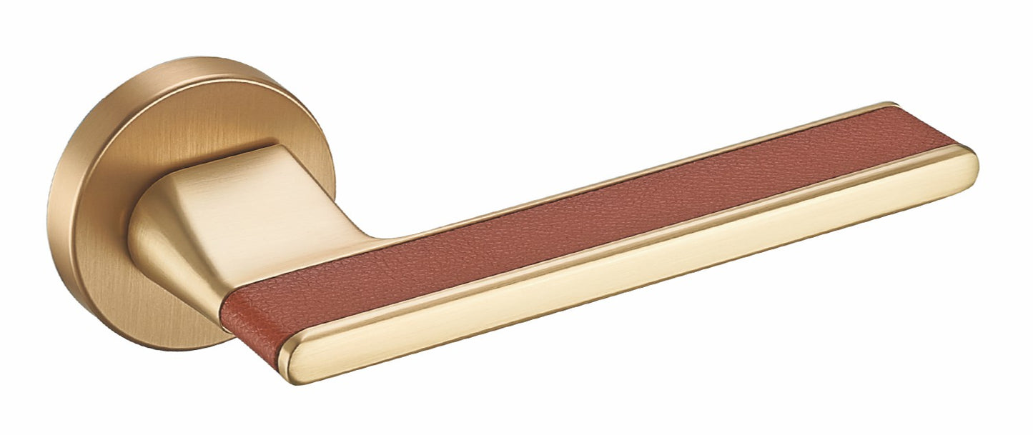 Modern Luxury Leather Magnetic Split Design Room Door Lock