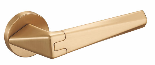 Brass Door Lever Set - Mid-Century Modern Design for Home Offices