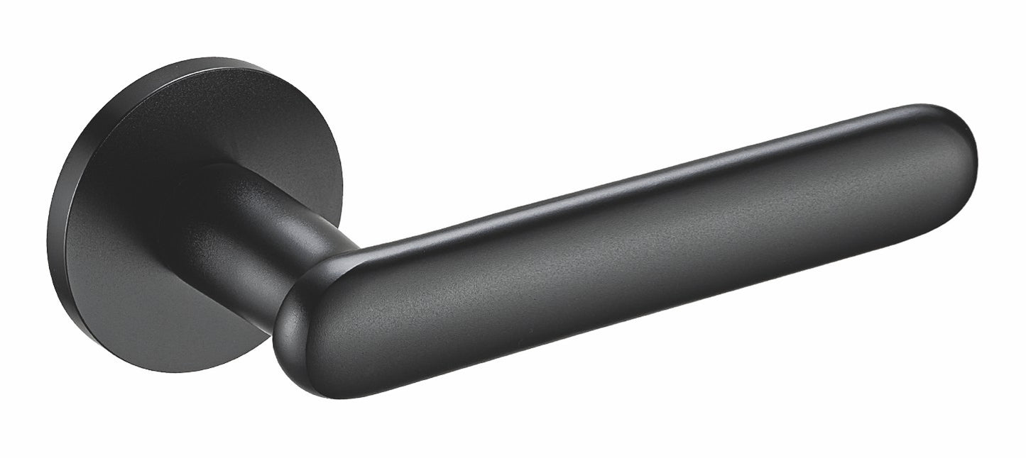 Industrial Black Door Handle - Matte Finish for Loft Interiors