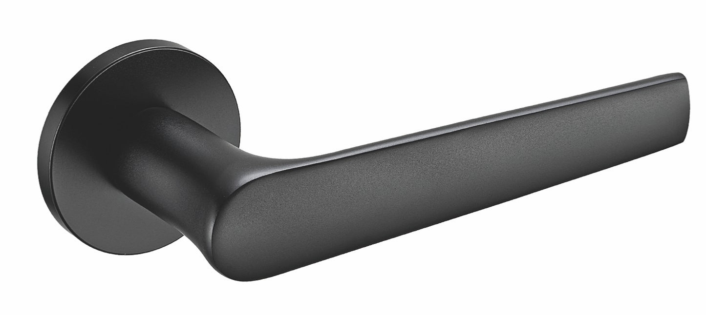 Industrial Black Door Handle - Matte Finish for Loft Interiors