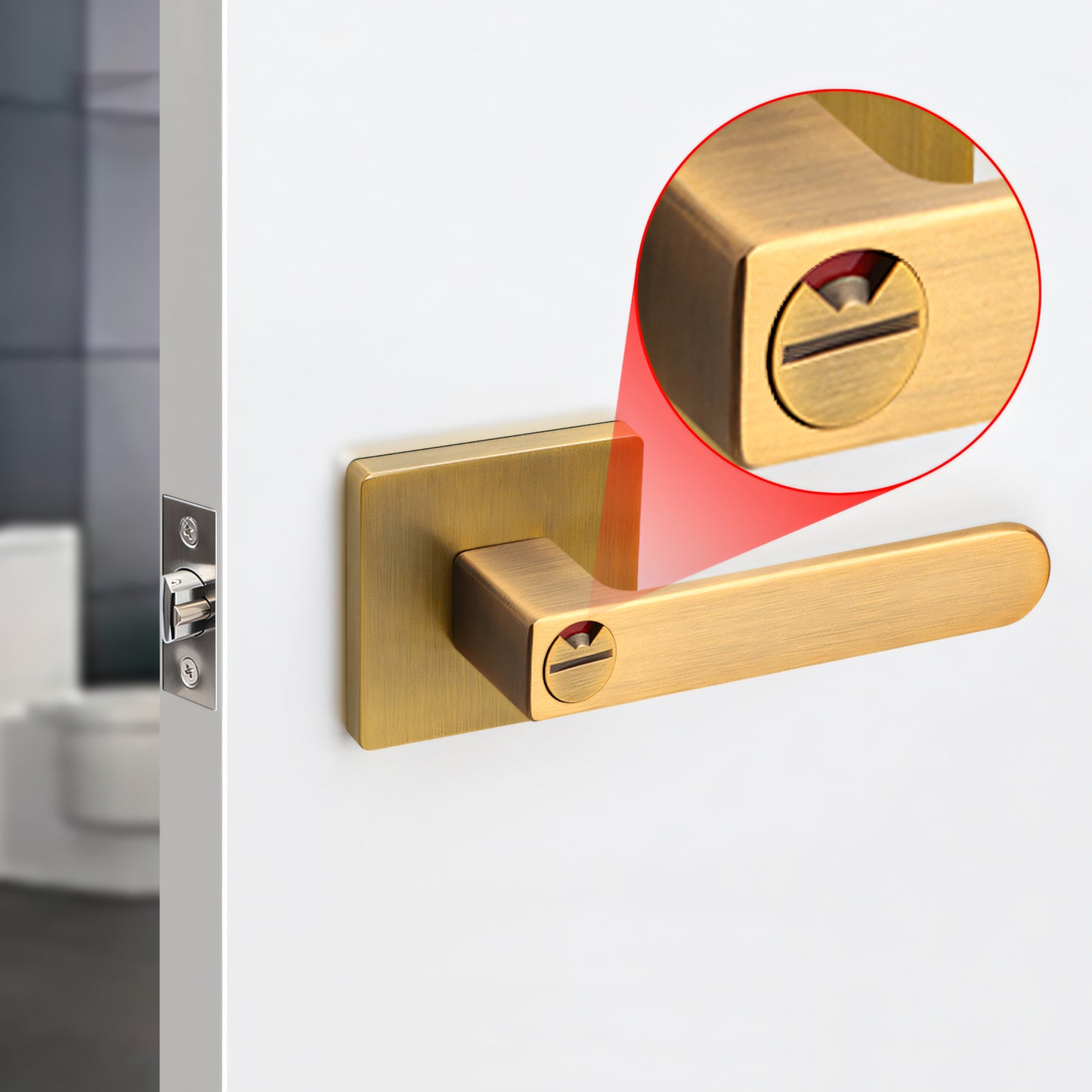 New Bathroom Door Lock with Privacy Indicator