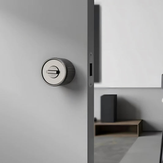 Minimalist Eco-Friendly Invisible Door Lock with Round Magnetic Silent Handle