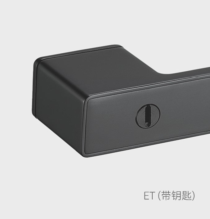 Luxury Brushed Brass Door Handle with Lock for Bedroom or Bathroom
