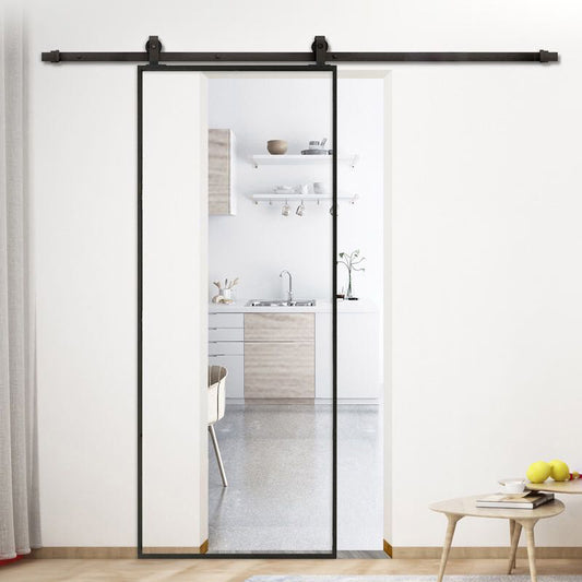 Ultra-Narrow Aluminum Alloy Glass Barn Door Track