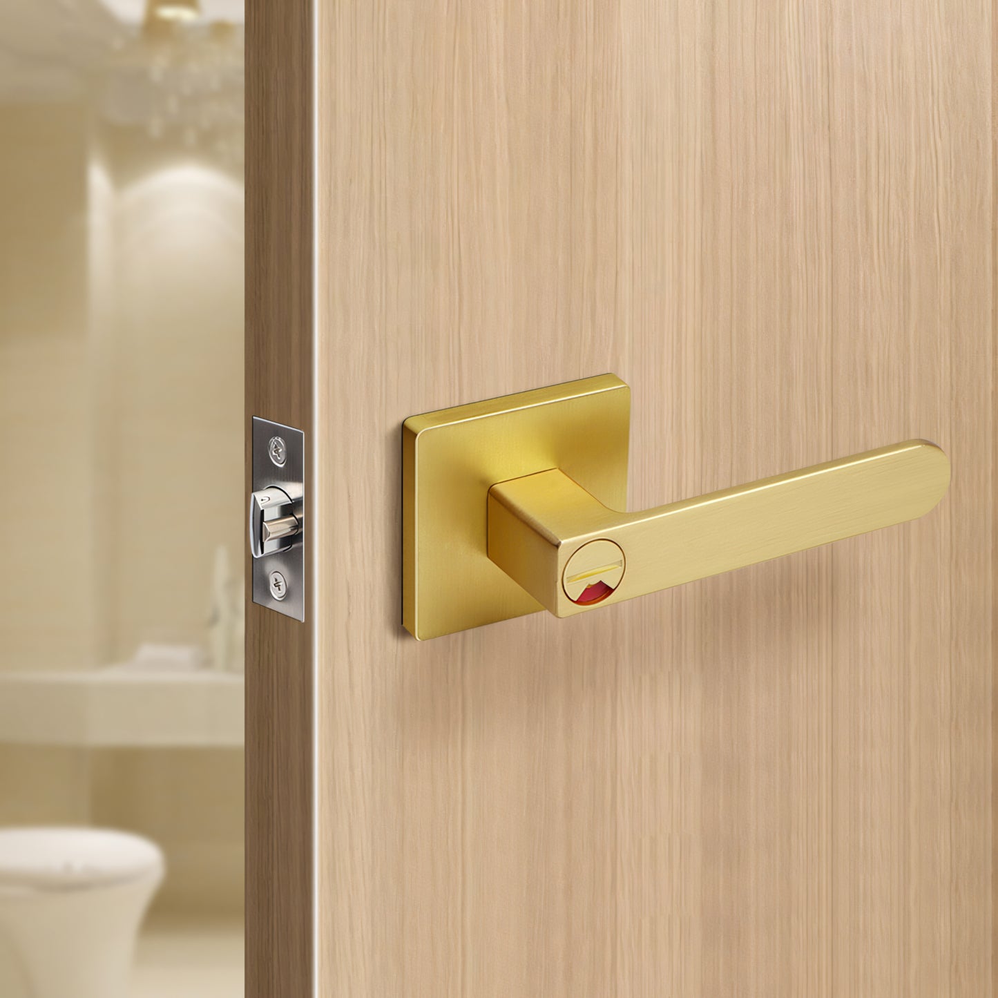 New Bathroom Door Lock with Privacy Indicator