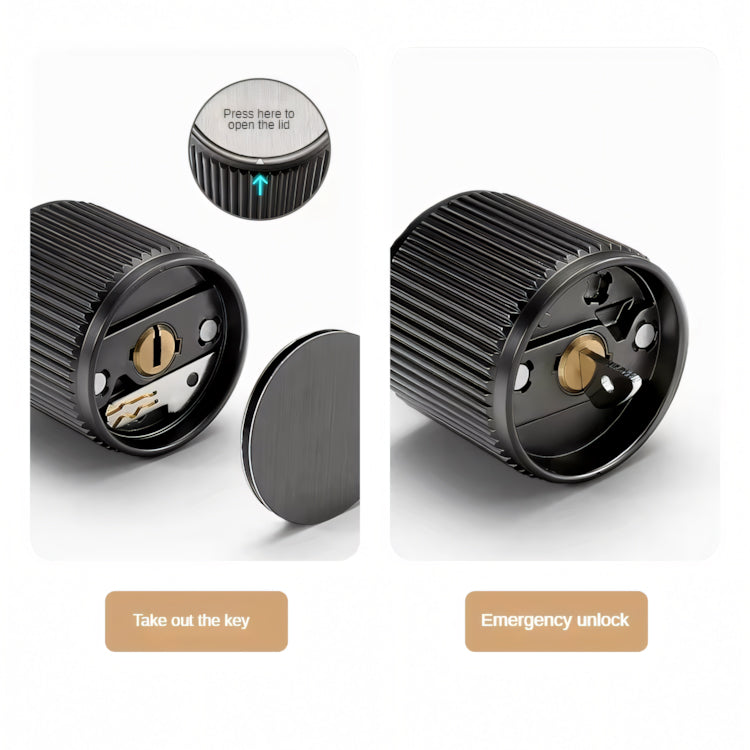 Minimalist Eco-Friendly Invisible Door Lock with Round Magnetic Silent Handle