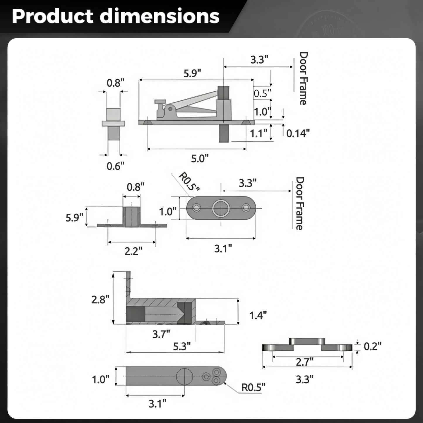 360 Degree Rotation Door Hinge- Load-Bearing up to 60KG