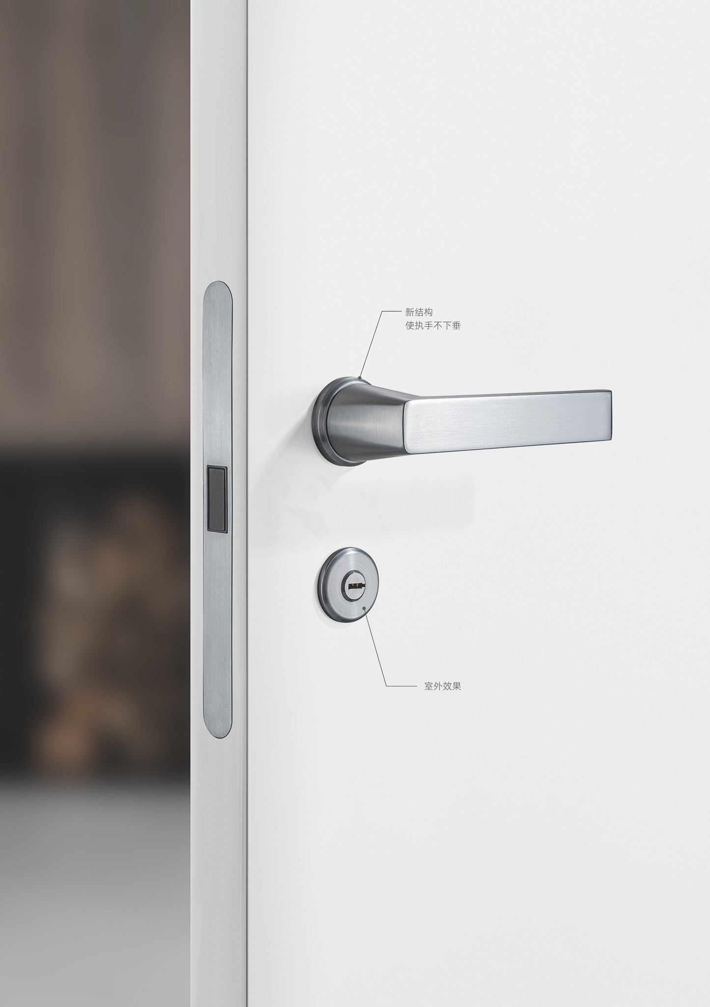 Polished Chrome Door Lever - Contemporary Design for Kitchen Doors